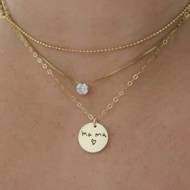 Gold Personalized Handwriting Mini Necklace
